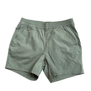 Alaskan HardGear Off Green Hiking Shorts Size 8 Women’s Flat Front Slash Pockets